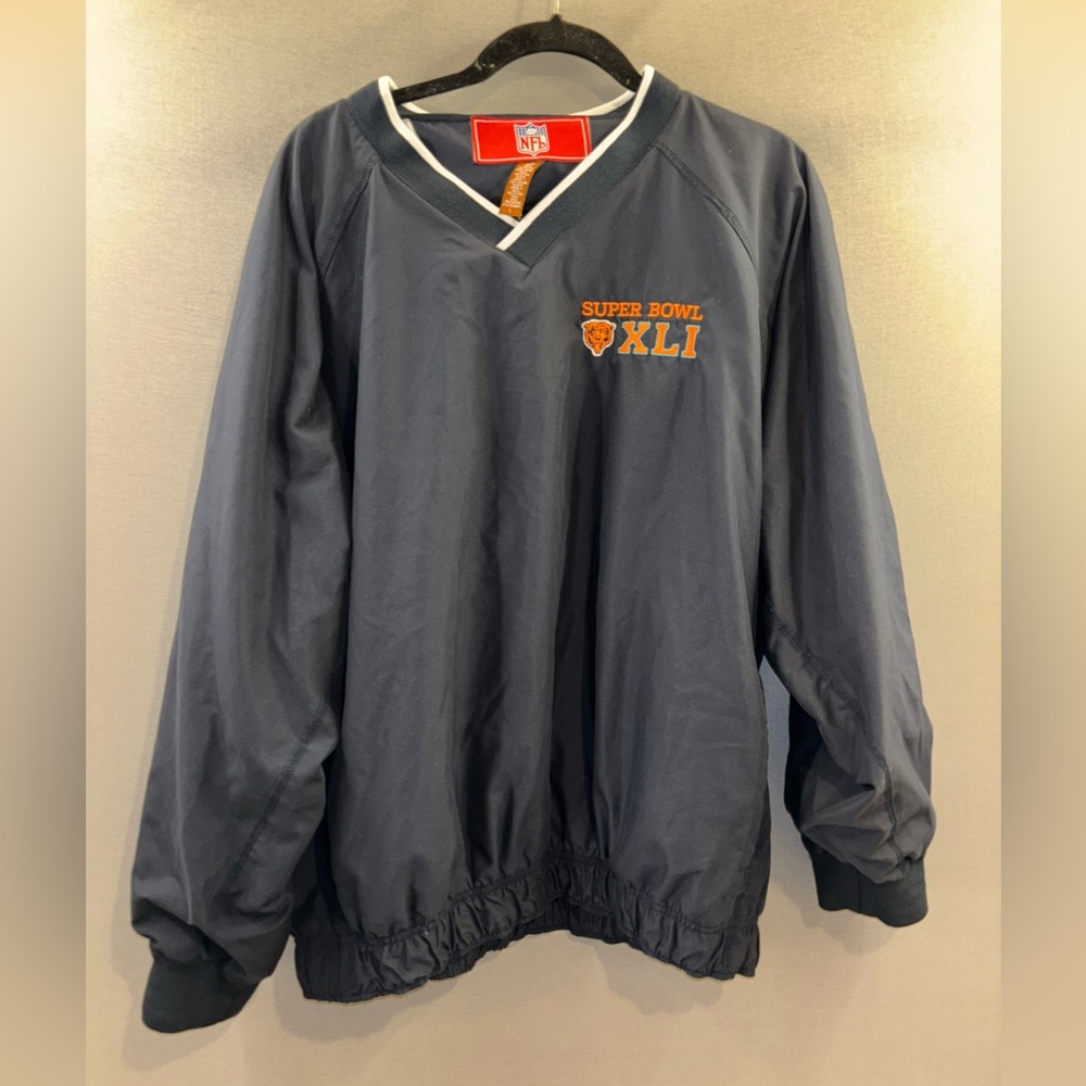 Vintage Chicago bears pull over size large Super Bowl merch soldier field
